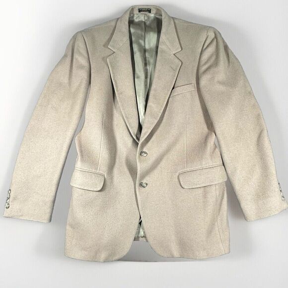 Brooksford Other - Brooksford Classics Cashmere Wool Tan Blazer 42L Preppy Classic High End Italy